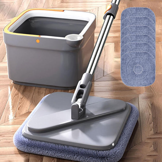 2024 New Spin Mop M16, Self Wash Spin Mop, Spin Mop And Bucket With Wringer Set, Square Self Cleaning Mop For Household Cleaning Tools, Floor Cleaning, Separate Dirty Water, Wet And Dry Use