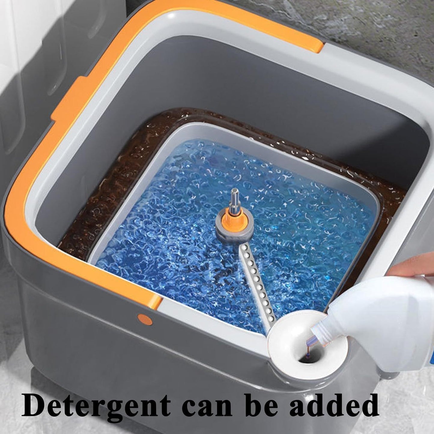 2024 New Spin Mop M16, Self Wash Spin Mop, Spin Mop And Bucket With Wringer Set, Square Self Cleaning Mop For Household Cleaning Tools, Floor Cleaning, Separate Dirty Water, Wet And Dry Use