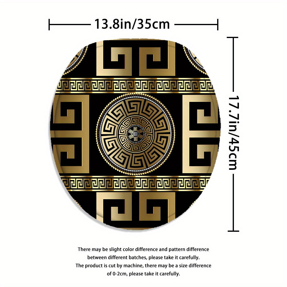 4pcs Black Golden Geometric Design Shower Curtain Set with 12 Hooks, Modern Home Bathroom Decoration, and 3-piece Toilet Floor Mat