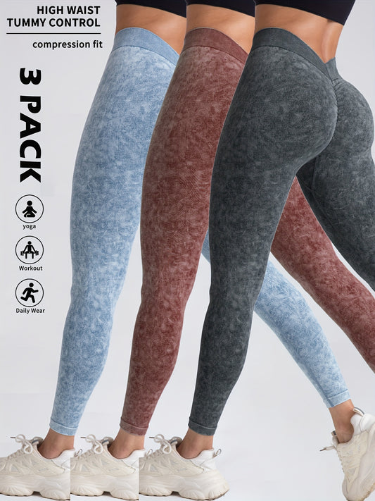 3 pack of women's sports yoga pants Rear V yoga pants outdoor casual sexy sweatpants for women