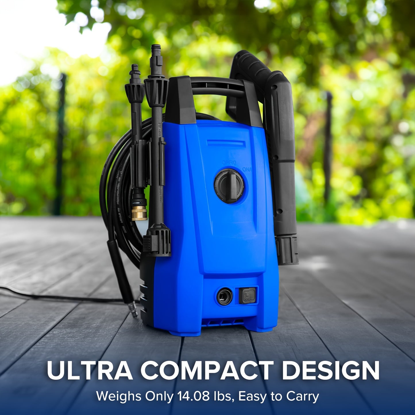 Electric Pressure Washer, 1800 PSI 1.7 GPM, Corded Electric Power Washer With 2 Spray Nozzles, Foam Cannon, 20 Ft Hose, 35 Ft Power Cord, Ultra Compact, Lightweight, For Cars, Homes, Fencing