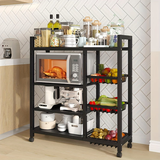 Large Capacity Multi-tier Shelving Unit - Multilayer Design, Super Load-bearing, Suitable For Kitchen, Bathroom, Study, Solving Storage Challenges Effortlessly