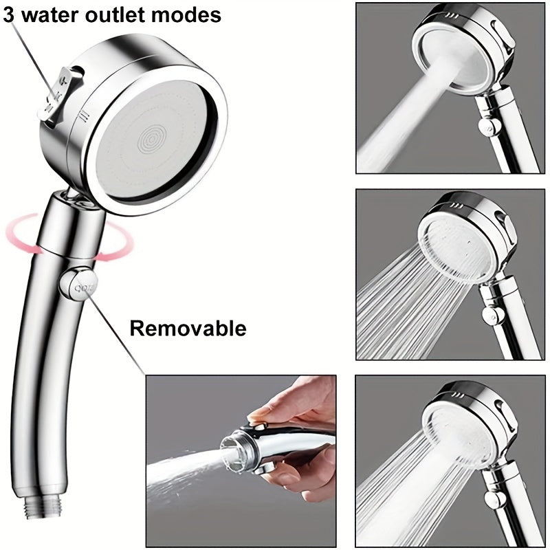 Shower Head, 12 Inch High Pressure Rainfall Shower Head/Handheld Shower Combo with 11 Inch Extension Arm, 9 Settings Adjustable Anti-leak Shower Head with Holder/Hose, Height/Angle Adjustable