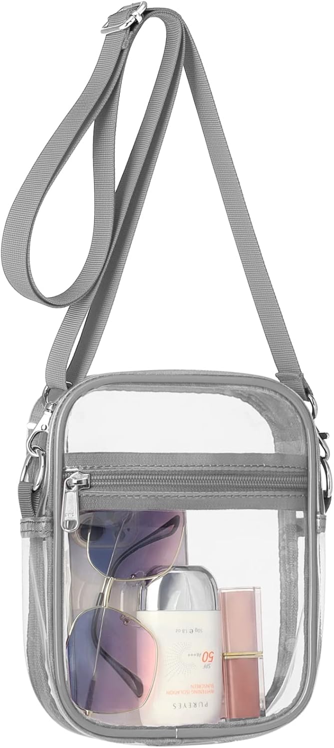 Clear Bag Stadium Approved - Clear Purses for Women Stadium Crossbody Messenger Bag for Concerts Sporting Events