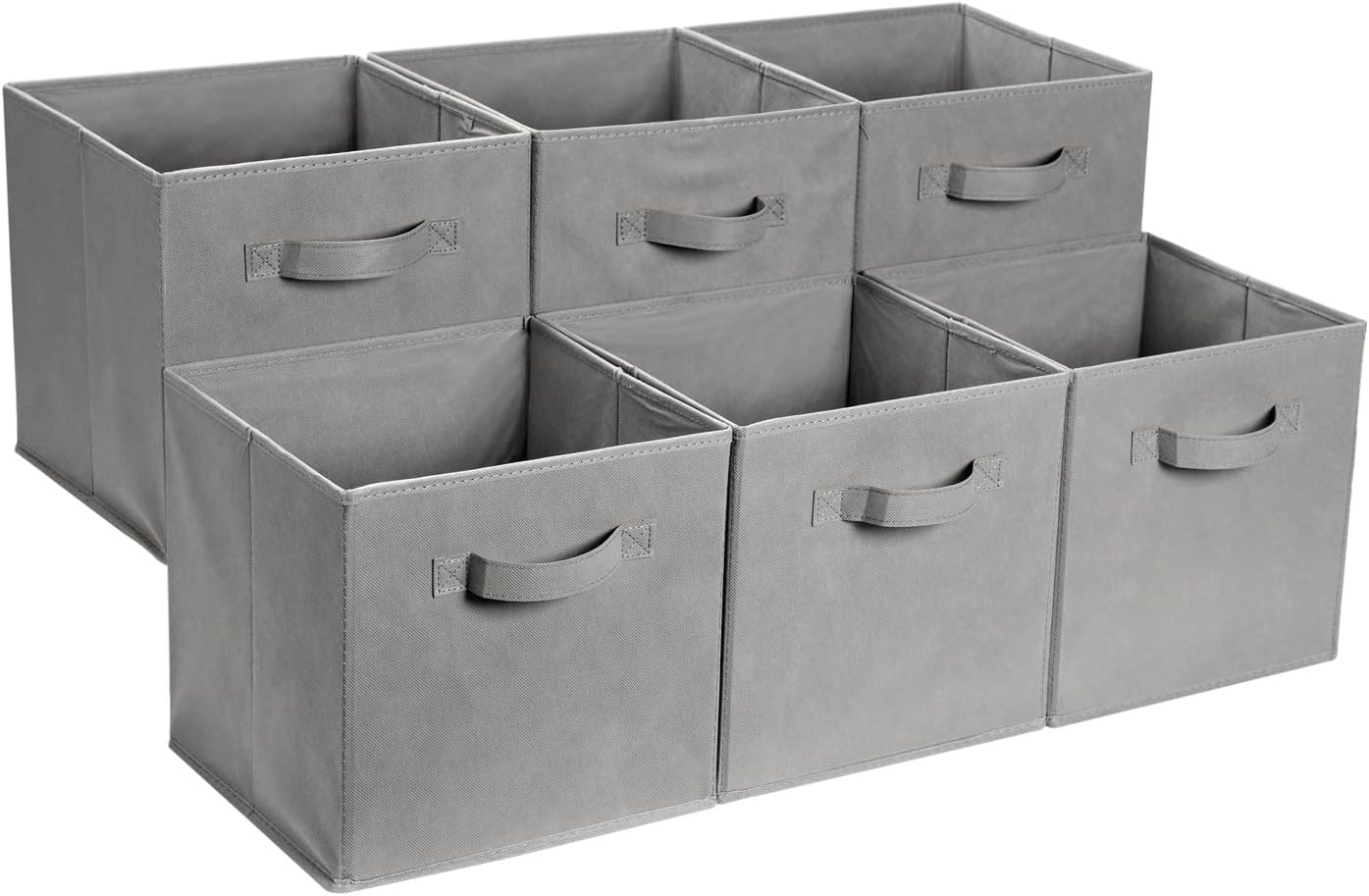 Collapsible Fabric Storage Cubes Organizer with Handles  - Pack of 6