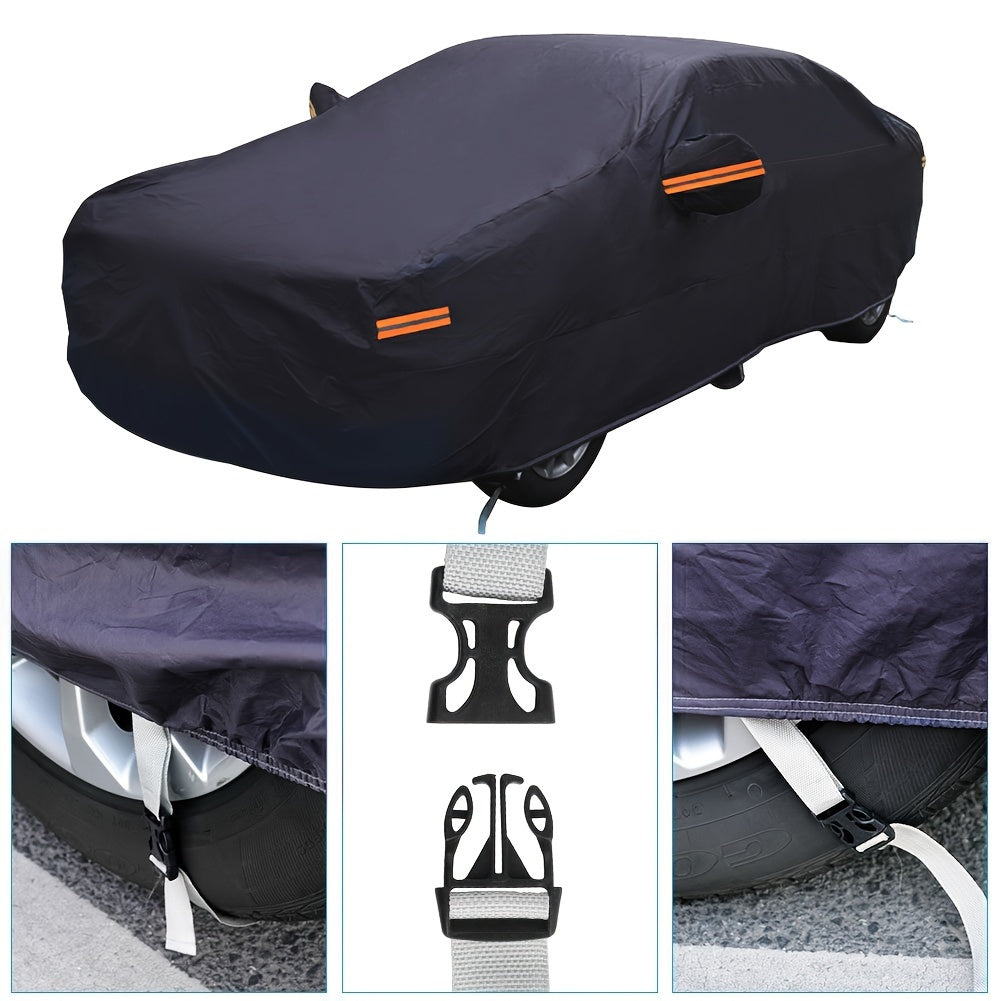 6-Layer Full Car Cover PEVA  with Soft Cotton Liner Waterproof Rain Snow Dust Sun Resistant Shelter Car Protector 3XL