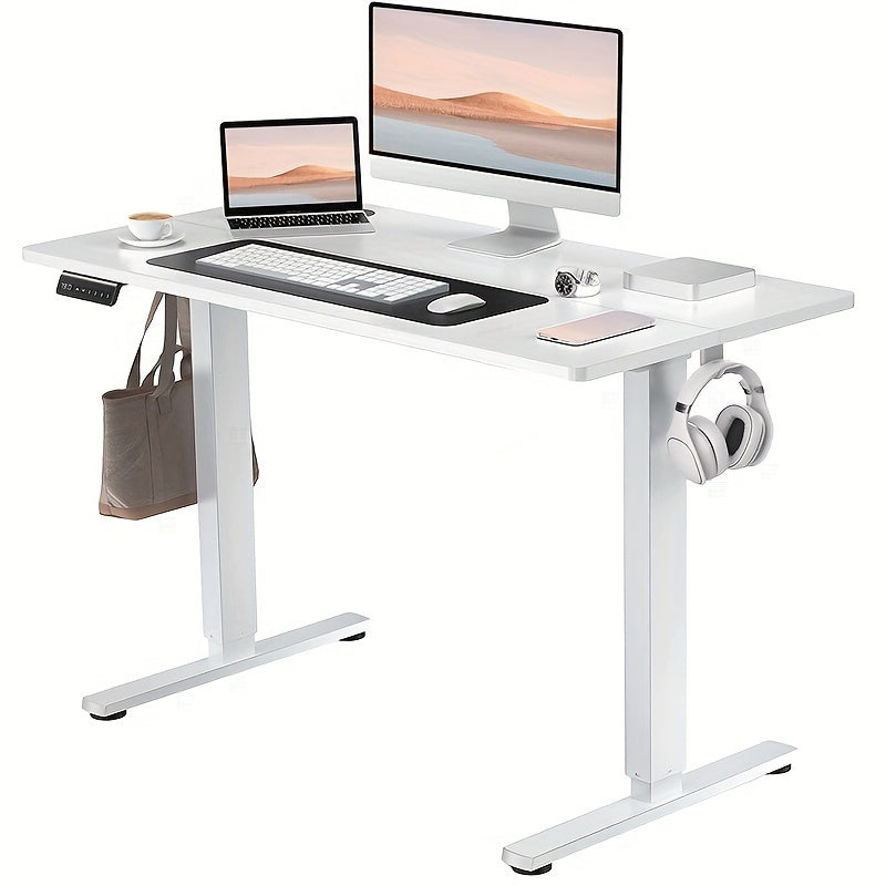 40/48/55/63 Inches Standing Desk Adjustable Height Electric Sit Stand Up Desk, Gaming Desk Ergonomic Workstation For Home Office, Cafes, Catering, Event Holding, 4 Colors