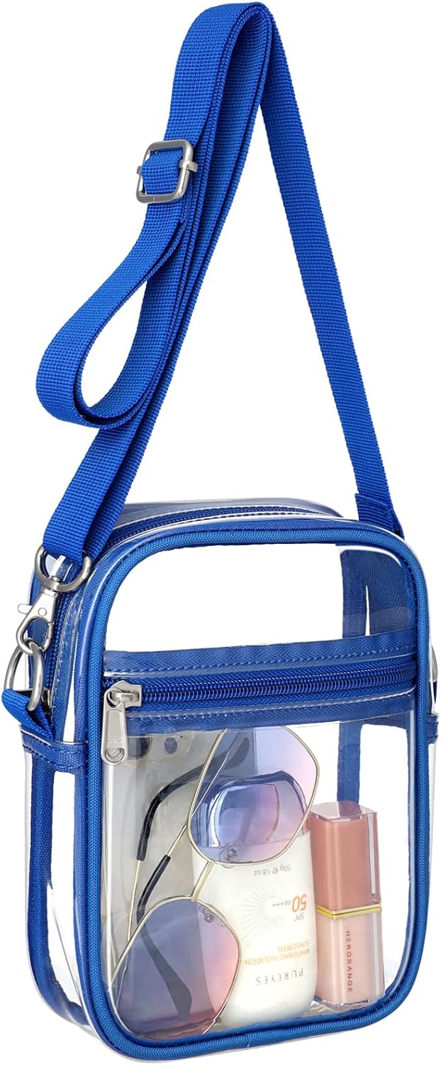 Clear Bag Stadium Approved - Clear Purses for Women Stadium Crossbody Messenger Bag for Concerts Sporting Events