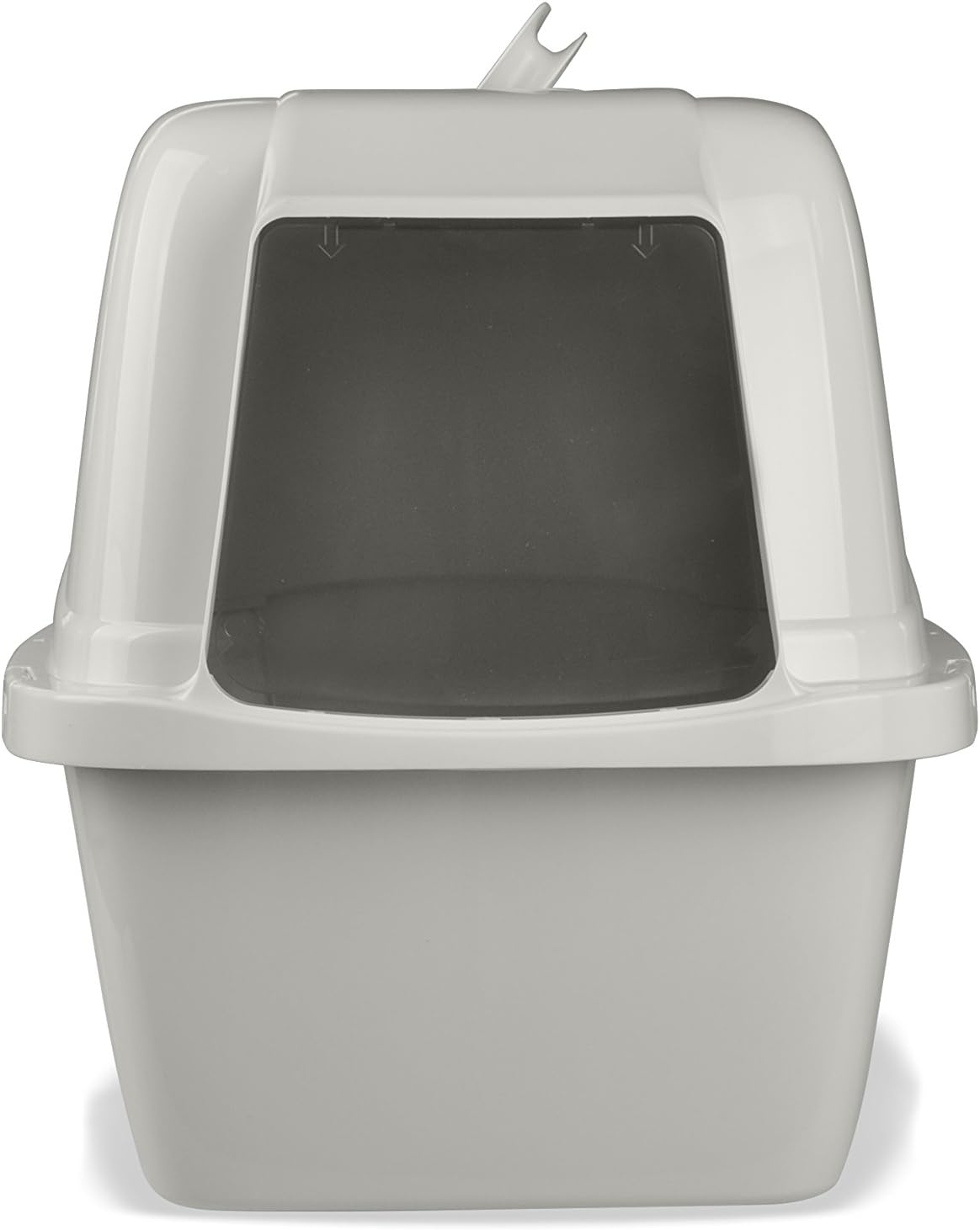 Pets Odor Control Large Enclosed Cat Litter Box, Hooded, Pearl, CP6