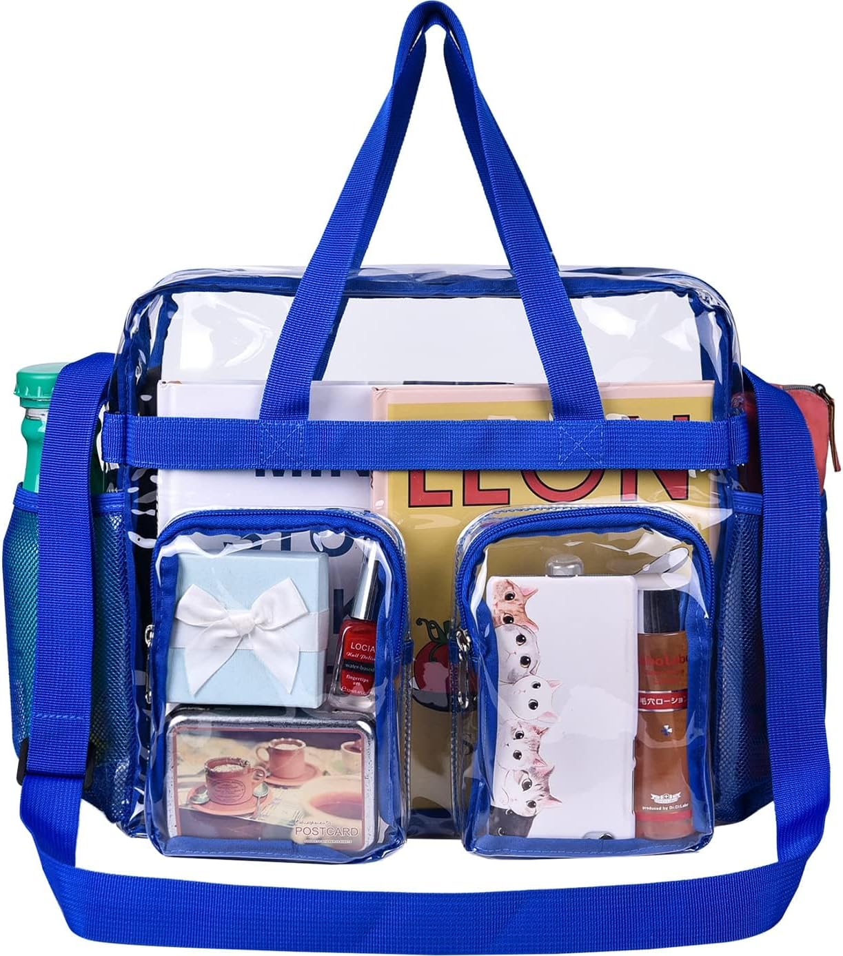 Bag Stadium Approved 12x6x12 Clear Tote Bag with Removable Strap Clear Lunch Bag for Work Sports Festival