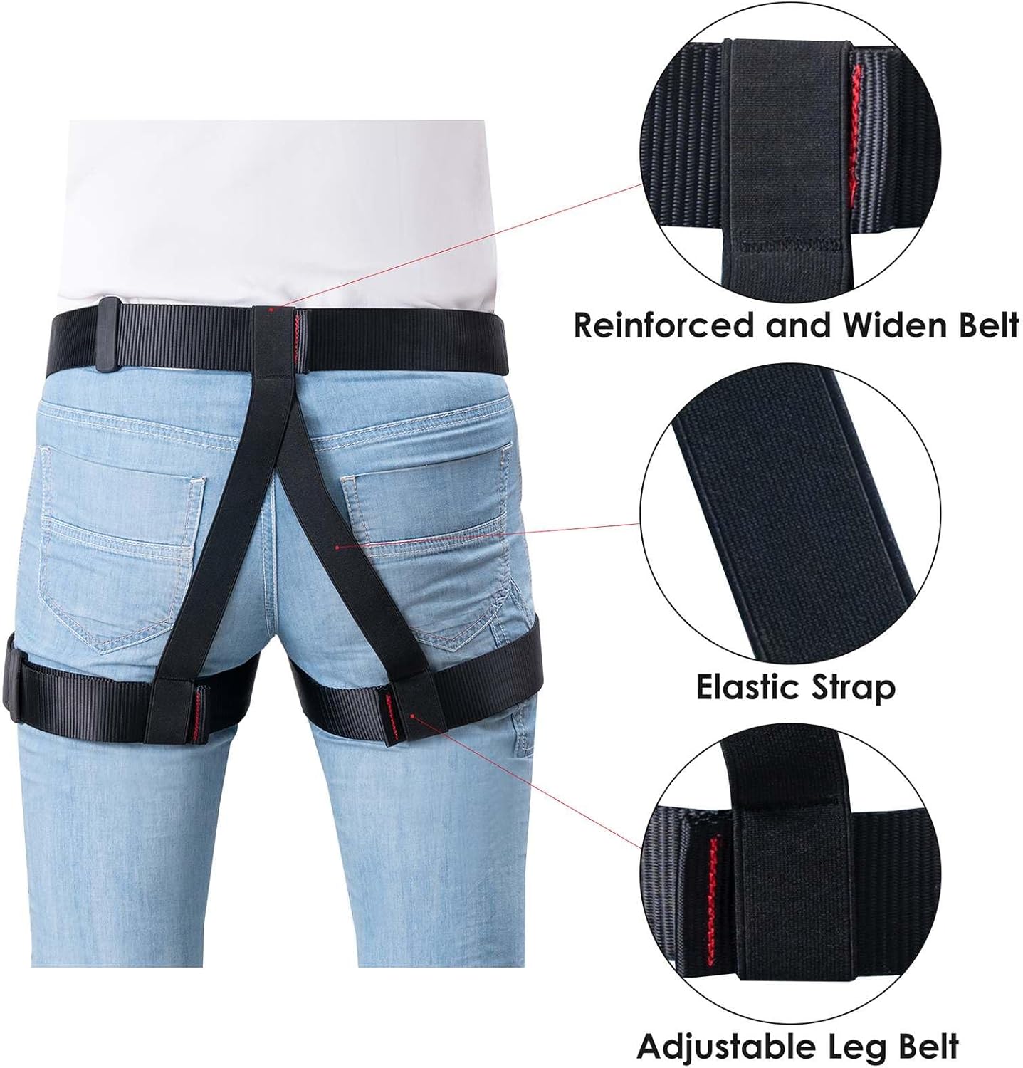 Climbing belts, Caving Rock Climbing belt, Safety Belt for ziplining Rappelling Fire Rescuing Tree Climbing Gear, Half Body belt for Women Men and Novice