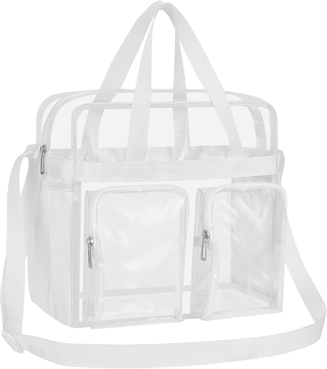 Bag Stadium Approved 12x6x12 Clear Tote Bag with Removable Strap Clear Lunch Bag for Work Sports Festival