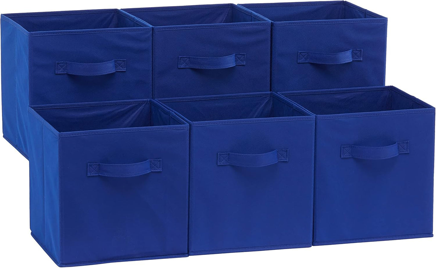 Collapsible Fabric Storage Cubes Organizer with Handles  - Pack of 6