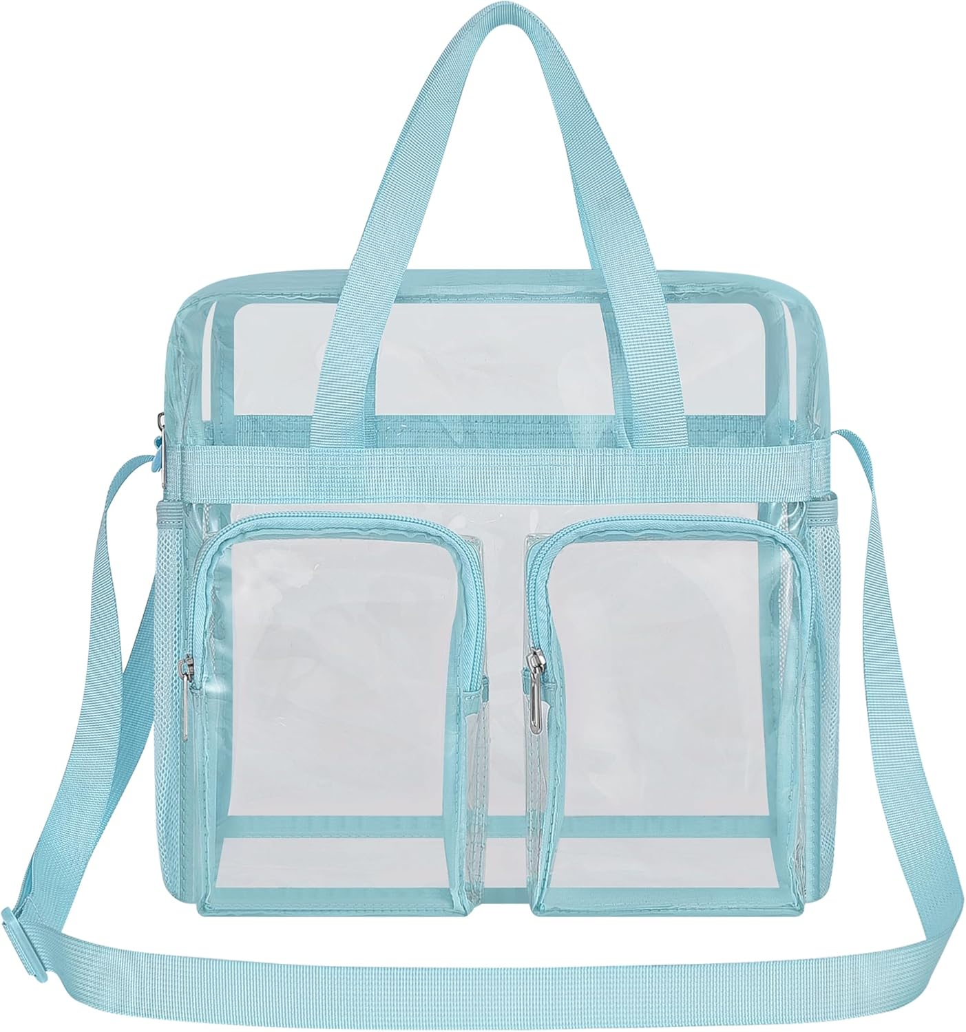 Bag Stadium Approved 12x6x12 Clear Tote Bag with Removable Strap Clear Lunch Bag for Work Sports Festival