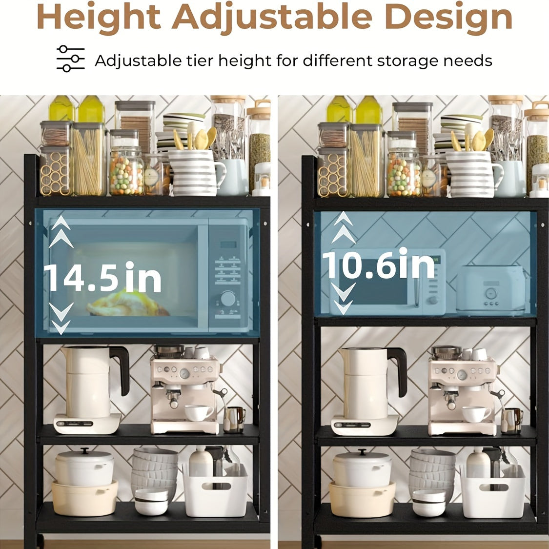 Large Capacity Multi-tier Shelving Unit - Multilayer Design, Super Load-bearing, Suitable For Kitchen, Bathroom, Study, Solving Storage Challenges Effortlessly