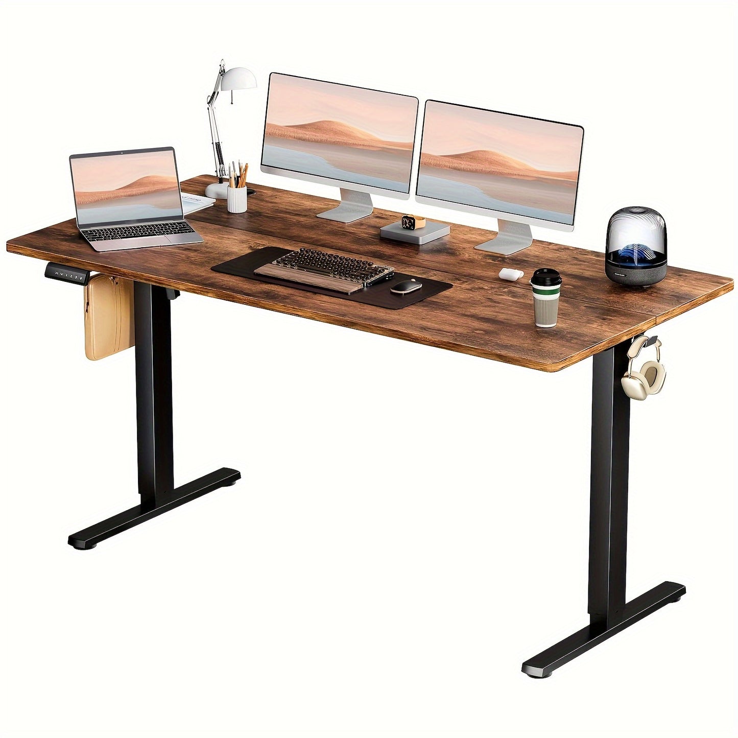 40/48/55/63 Inches Standing Desk Adjustable Height Electric Sit Stand Up Desk, Gaming Desk Ergonomic Workstation For Home Office, Cafes, Catering, Event Holding, 4 Colors