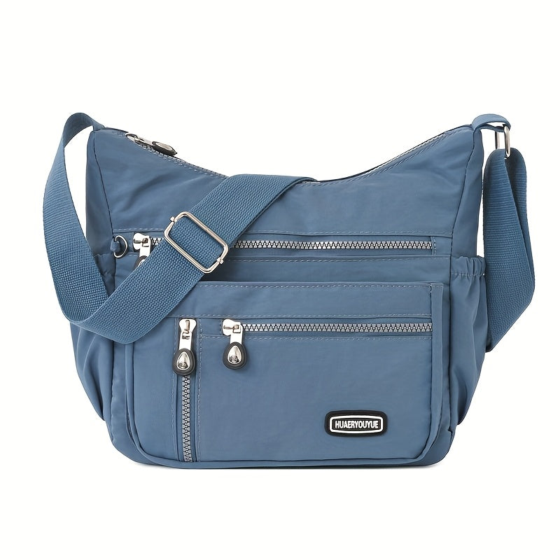 Women'S Single Crossbody Multi Strap Method Bag, Waterproof Multi-Pocket Capacity Nylon Outing Lightweight Cloth Bag