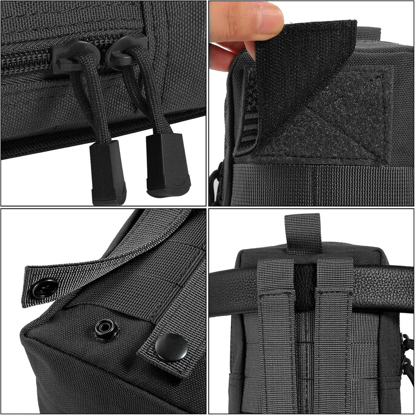 2 Pack Molle Pouches - Tactical Compact Water-Resistant EDC Pouch Bag Small Utility Pouch