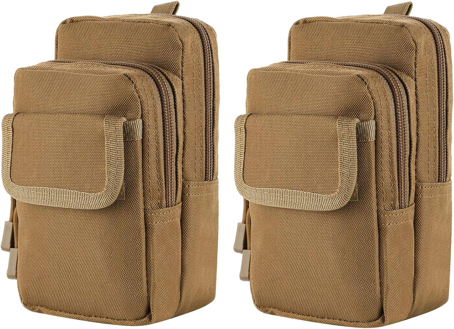 2 Pack Molle Pouches - Tactical Compact Water-Resistant EDC Pouch Bag Small Utility Pouch