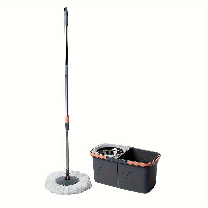 1 Set, Household Spin Mop And Bucket Set, Household Rotating Floor Mop, Hands-free Wash Mop, Dust Removal Mop, Dry And Wet Use, Perfect For Home, Kitchen, Bathroom Floor, Cleaning Supplies, Cleaning Tool