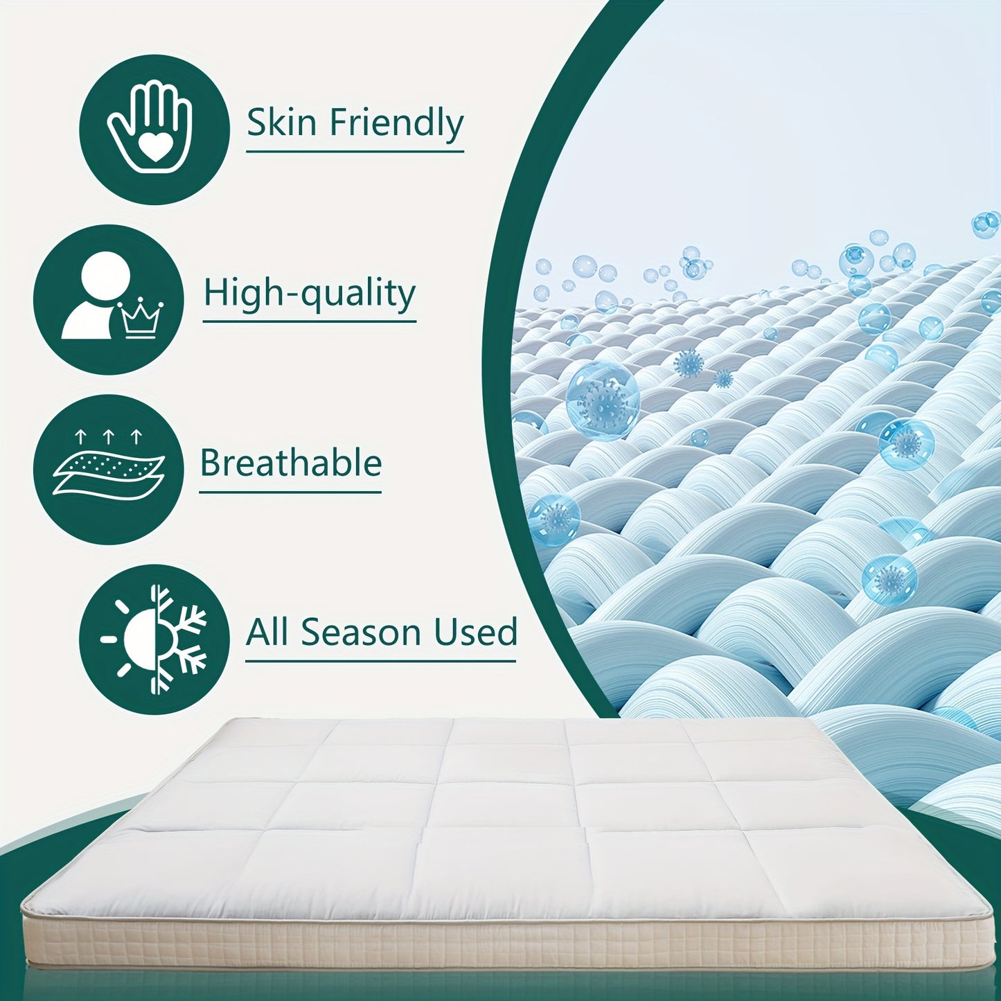 4 Inch Extra Thick Japanese Floor Mattress Futon Mattress, Foldable Bed Mattress, Sleeping Tatami Mat Floor Mattress For Adults, Roll Up Mattress Guest Mattress, Camping Mattress, Travel Camping Furniture Must Haves