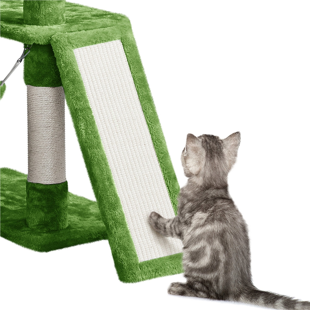 63in Large Cat Tree Tower Multilevel Cat Perch Plush Cat Condos with Hammock and Scratching Posts for Indoor Cats