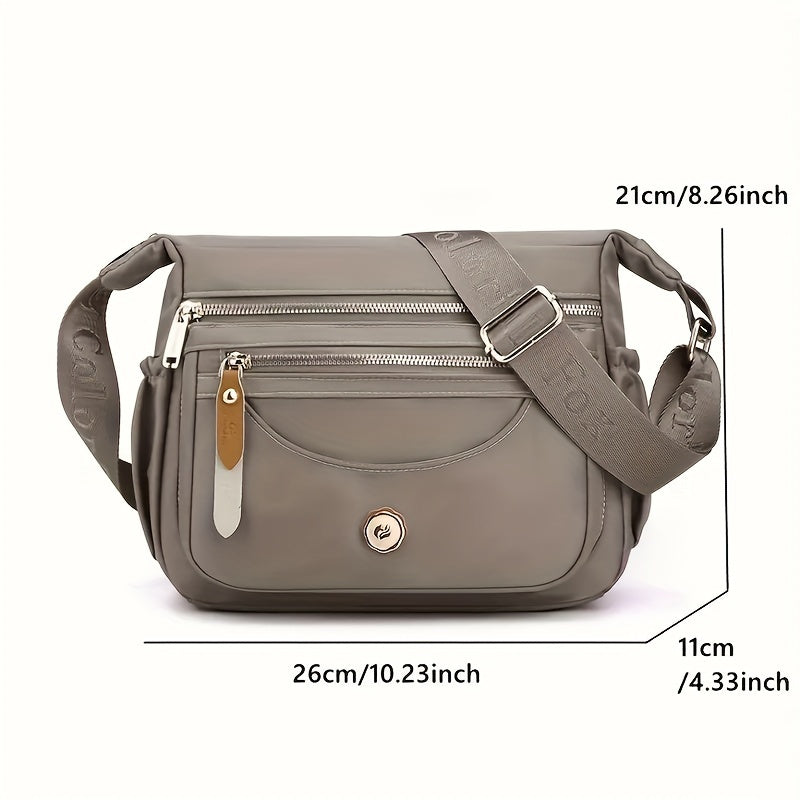 All-Match Casual Solid Color Women's Versatile Hobo Bag with Zipper Shoulder